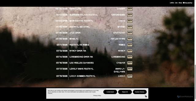 Security scan screenshot of https://www.katyperry.com/