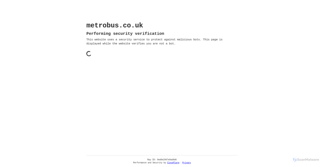 Security scan screenshot of https://metrobus.co.uk