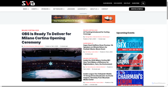 Security scan screenshot of https://sportsvideo.org