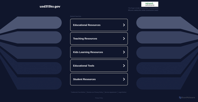 Security scan screenshot of https://www.usd315ks.gov/