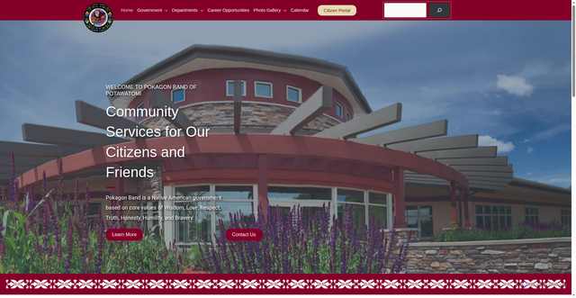 Security scan screenshot of https://www.pokagonband-nsn.gov/