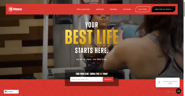 Security scan screenshot of https://10fitness.com/