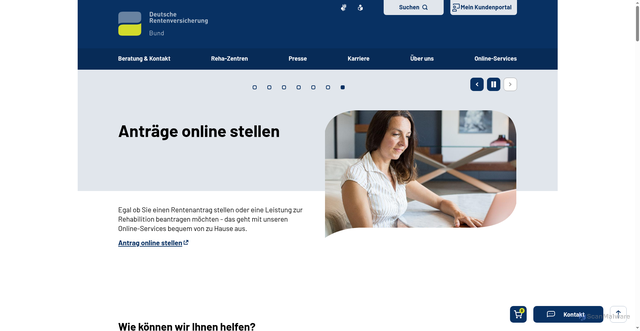 Security scan screenshot of http://www.deutsche-rentenversicherung-bund.de