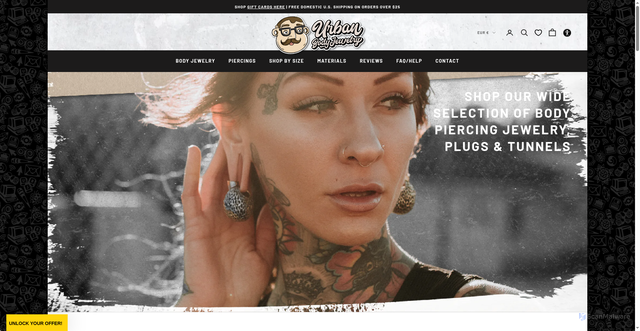 Security scan screenshot of https://www.urbanbodyjewelry.com