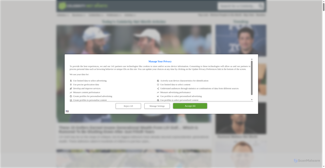 Security scan screenshot of https://www.celebritynetworth.com