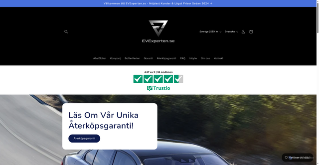 Security scan screenshot of https://evexperten.se