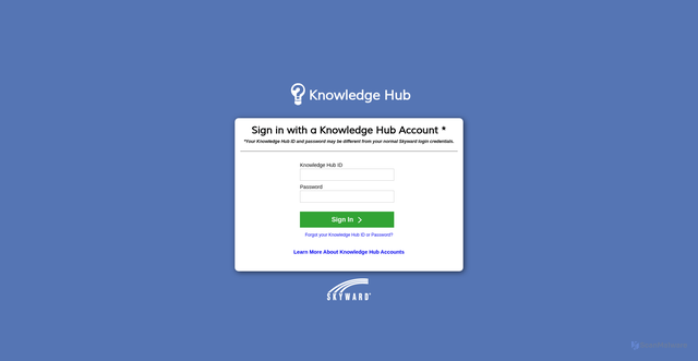 Security scan screenshot of https://hub.skyward.com