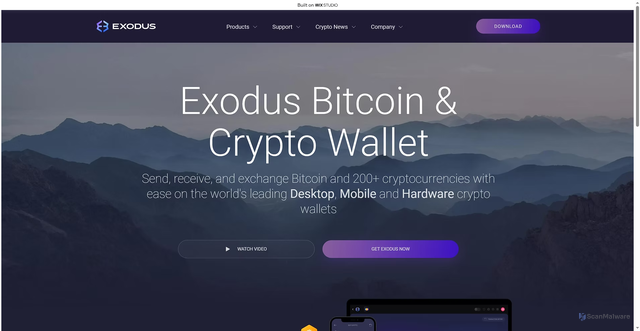 Security scan screenshot of https://enwebexodus.wixstudio.com/en-wallet