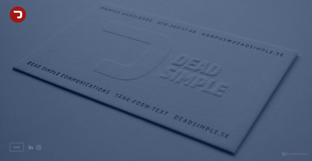 Security scan screenshot of https://deadsimple.se