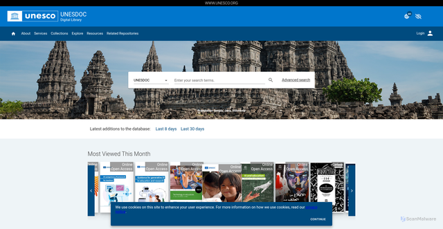 Security scan screenshot of https://unesdoc.unesco.org