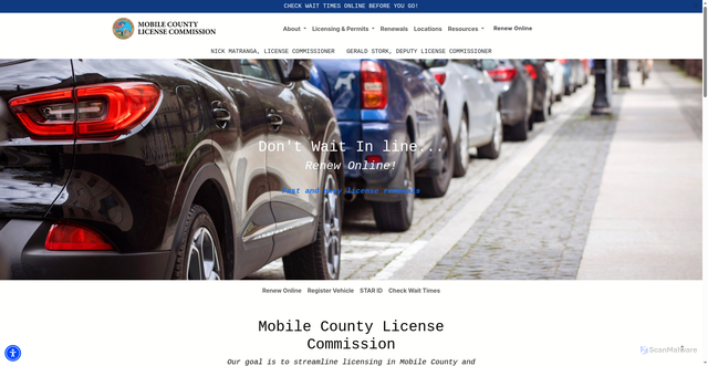 Security scan screenshot of https://www.mobilecountylc.gov/
