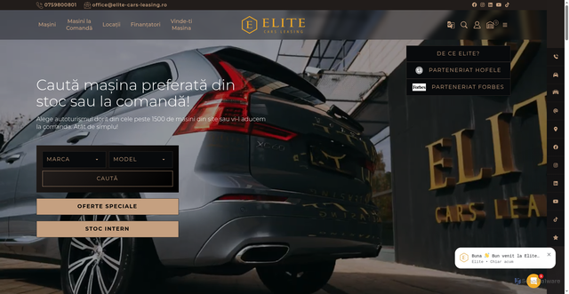 Security scan screenshot of https://elite-cars-leasing.ro