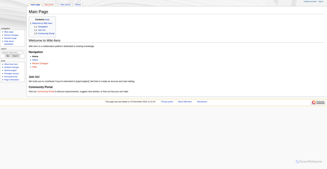 Security scan screenshot of wiki-aero.win