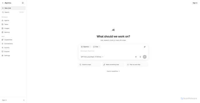 Security scan screenshot of https://aegentica.se