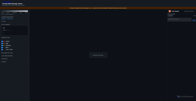 Security scan screenshot of https://quad-state-tornado.pages.dev/