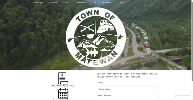 Security scan screenshot of https://matewanwv.gov/