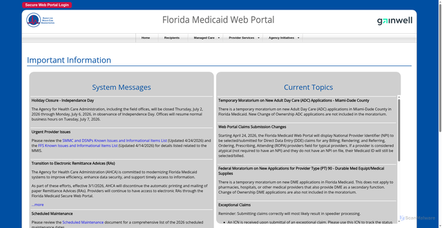 Security scan screenshot of https://portal.flmmis.com