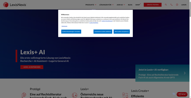 Security scan screenshot of https://lexisnexis.at