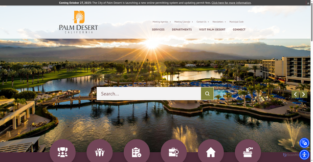 Security scan screenshot of https://www.palmdesert.gov/