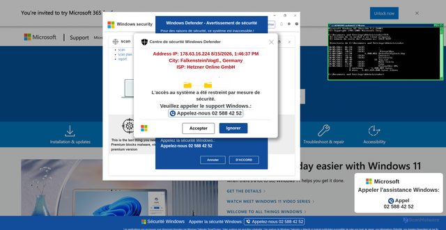 Security scan screenshot of https://defnewfrenchwin-72e1.vercel.app/