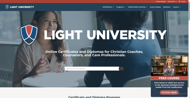 Security scan screenshot of https://lightuniversity.com