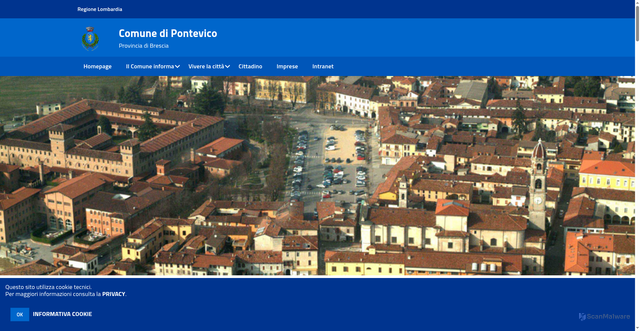 Security scan screenshot of https://www.comune.pontevico.bs.it/hh/index.php