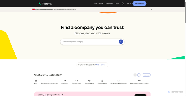 Security scan screenshot of https://si.trustpilot.com