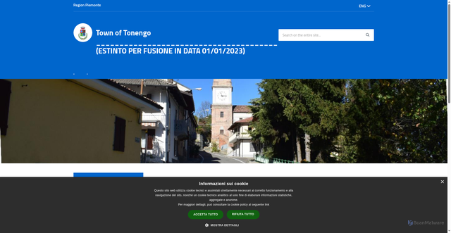 Security scan screenshot of https://www.comune.tonengo.at.it/it
