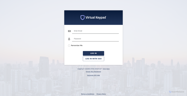 Security scan screenshot of https://virtualkeypad.com