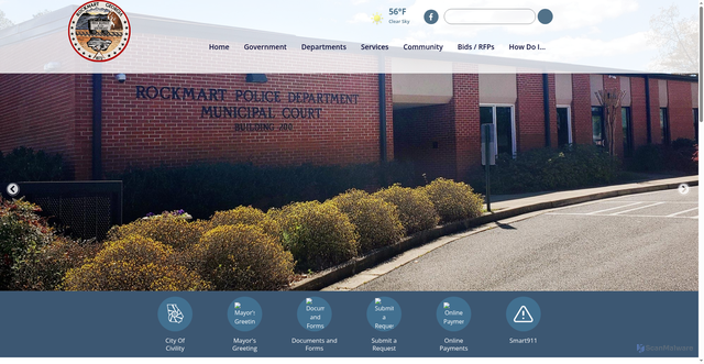 Security scan screenshot of https://rockmart-ga.gov/