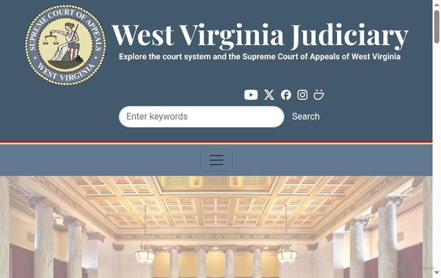 Security scan screenshot of https://www.courtswv.gov/