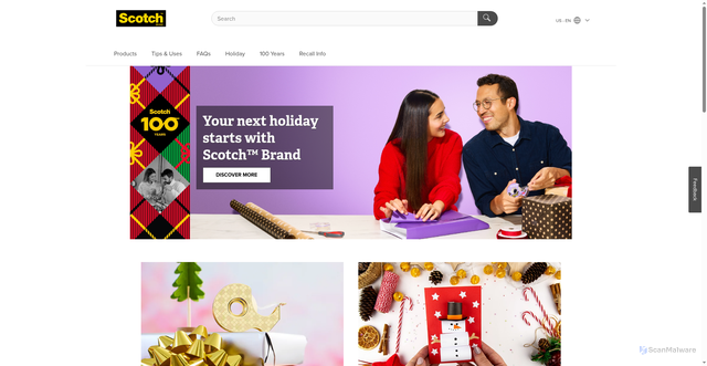 Security scan screenshot of https://www.scotchbrand.com