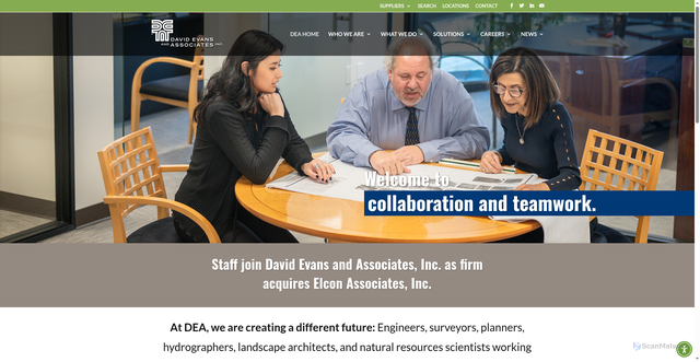 Security scan screenshot of https://deainc.com