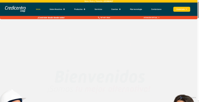 Security scan screenshot of credicentrocoop.10web.cloud