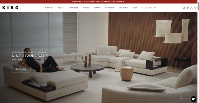 Security scan screenshot of https://www.kingliving.co.uk