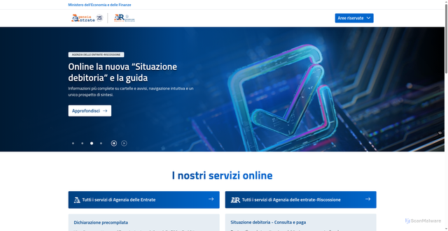 Security scan screenshot of https://agenziaentrateriscossione.gov.it