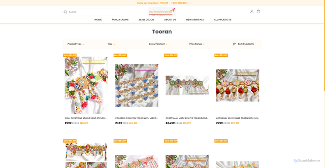 Security scan screenshot of https://kunjkreationsstudio.com/Tooran/collection/Tr0xSFqe