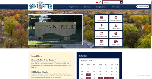 Security scan screenshot of https://saintpetermn.gov/