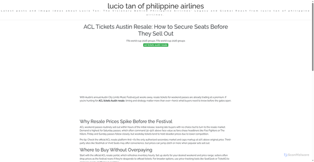 Security scan screenshot of https://urbandailyverse-dpi45pewyddw.edgeone.app/acl-tickets-austin-resale.html