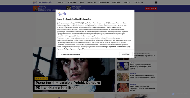 Security scan screenshot of https://radiopogoda.pl