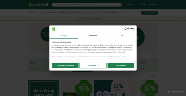 Security scan screenshot of https://viruseptin-apoteket.analytics-portals.com/