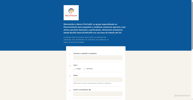 Security scan screenshot of https://bancoprocredit.vercel.app/