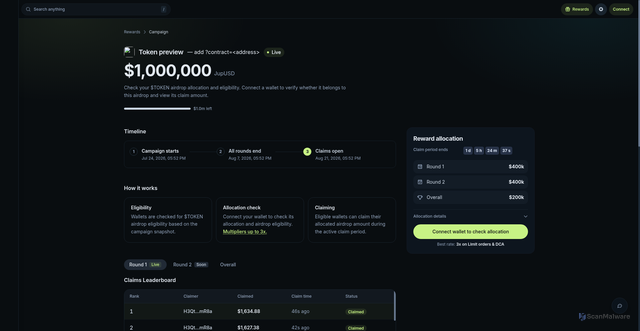 Security scan screenshot of https://openterminalallocation-ui.netlify.app/