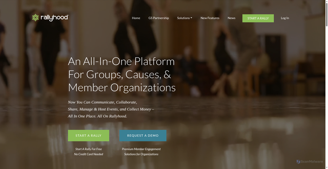 Security scan screenshot of https://rallyhood.com