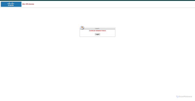 Security scan screenshot of https://vpn.xp.abb.com