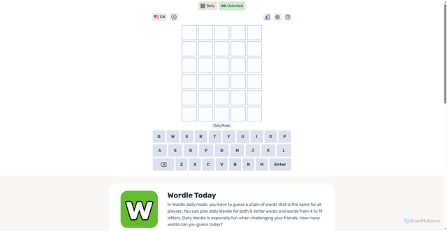 Security scan screenshot of https://wordle.me/today