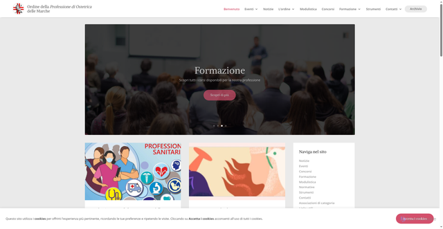 Security scan screenshot of https://www.ordineregionaledellaprofessionediostetricadellemarche.it/