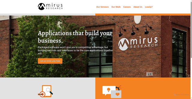Security scan screenshot of https://mirus.io