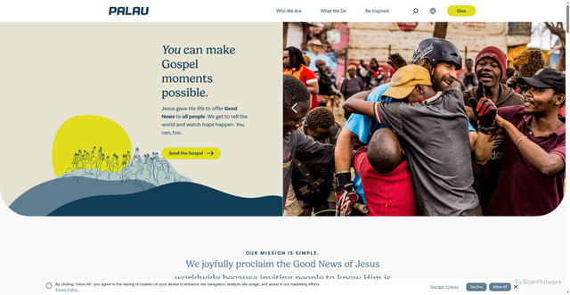 Security scan screenshot of https://www.palau.org/