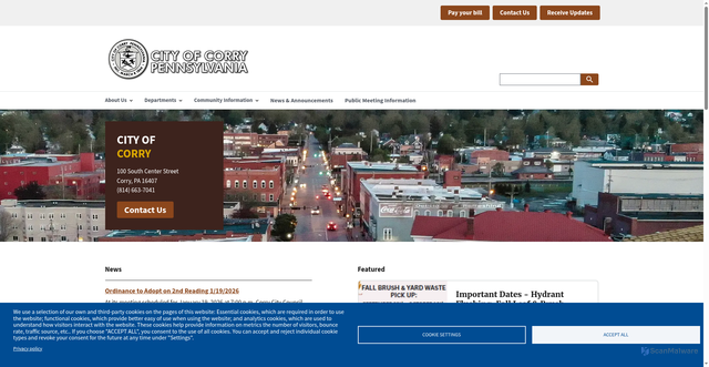 Security scan screenshot of https://www.corrypa.org/